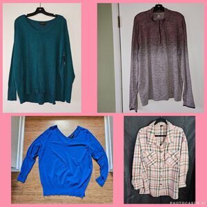 2XL Long Sleeve Sweater Jacket Shirt Bundle Normcore